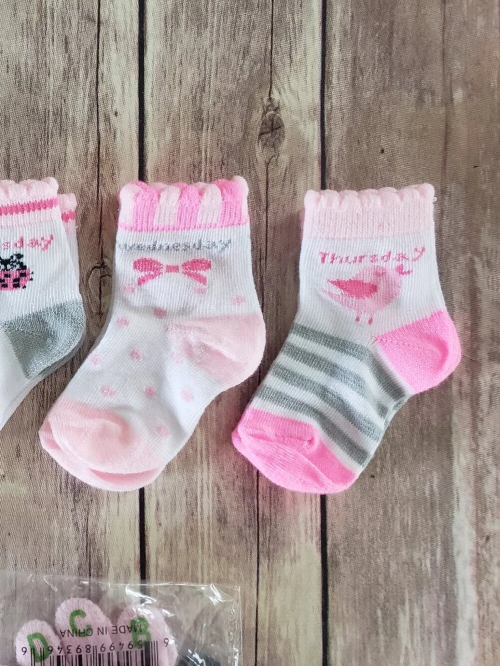 Baby Girl Days of The Week Socks And Letter Gloves